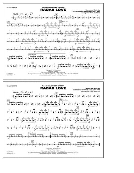 Radar Love Arr Paul Murtha Snare Drum Sheet Music