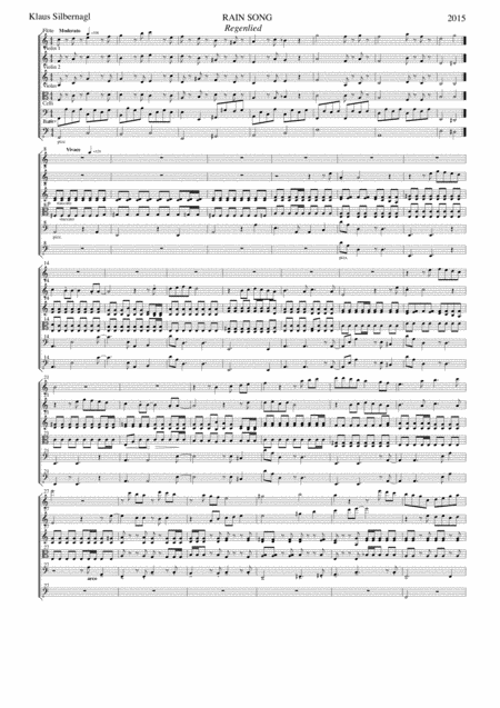 Rain Song Romance For Flute And Strings Sheet Music