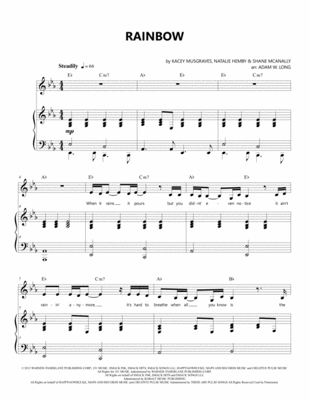 Rainbow Sheet Music