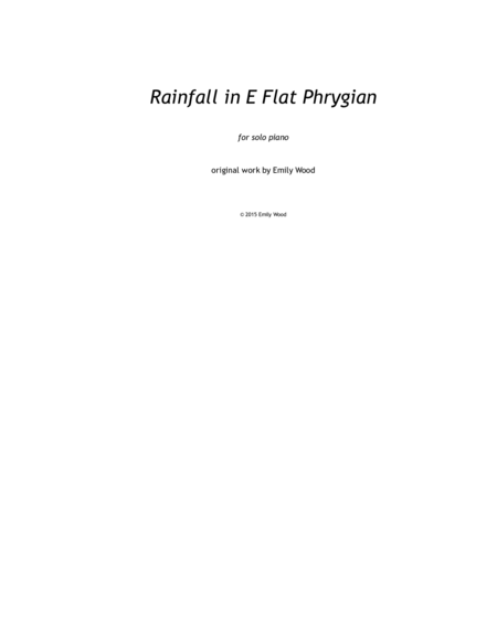 Rainfall In E Flat Phrygian Sheet Music