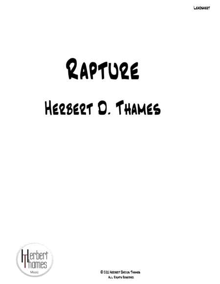 Free Sheet Music Rapture