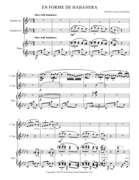 Free Sheet Music Ravel Habanera