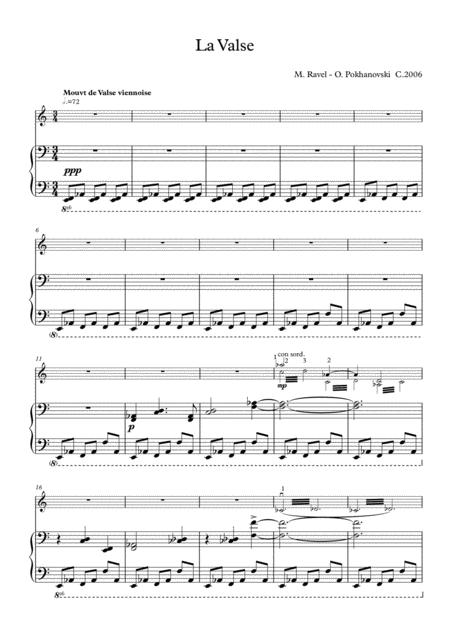 Free Sheet Music Ravel La Valse For Violin And Piano