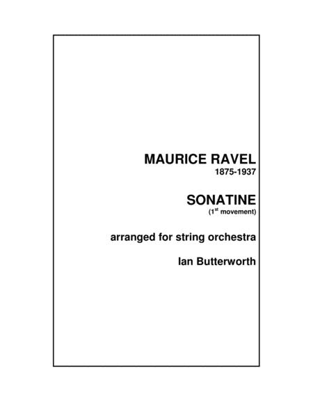 Free Sheet Music Ravel Sonatine 1st Mov For String Orchestra