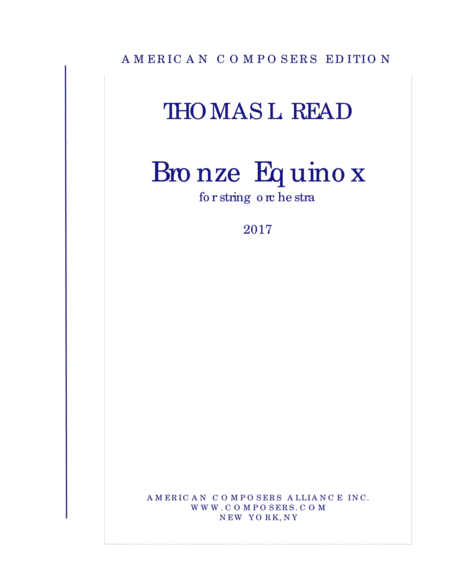 Read Bronze Equinox Sheet Music