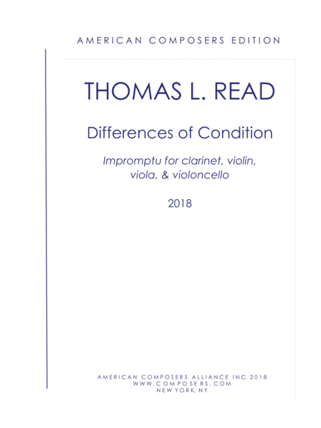 Read Differences Of Condition Sheet Music