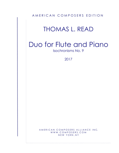 Read Duo For Flute And Piano Isochronisms No 9 Sheet Music