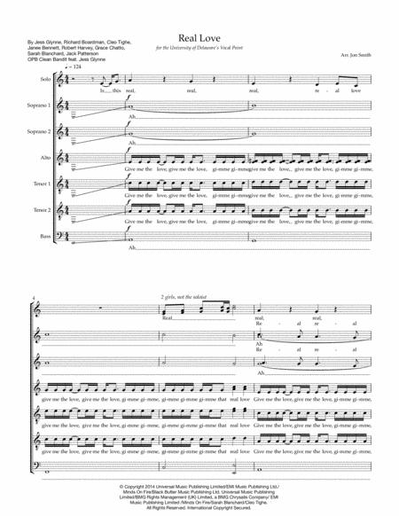 Free Sheet Music Real Love