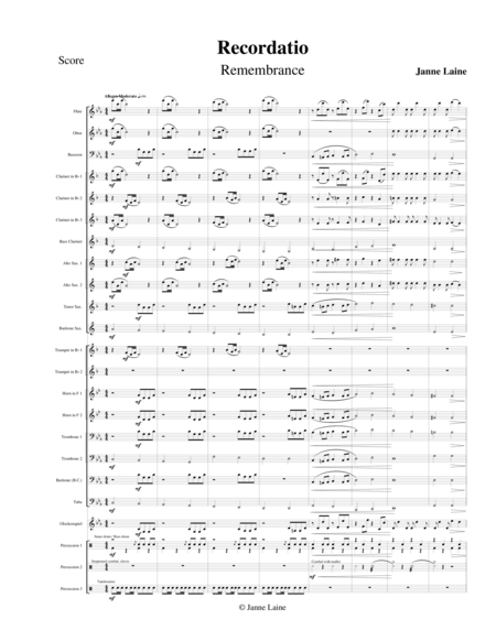 Free Sheet Music Recordatio