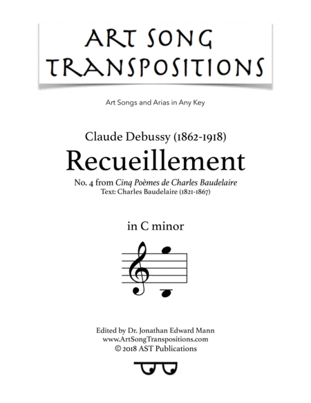 Recueillement C Minor Sheet Music