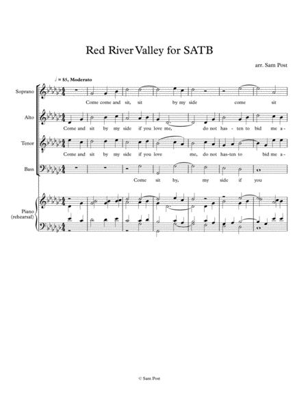 Red River Valley For Satb Op 32 1 Sheet Music