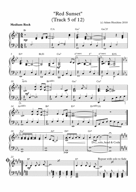 Red Sunset Sheet Music