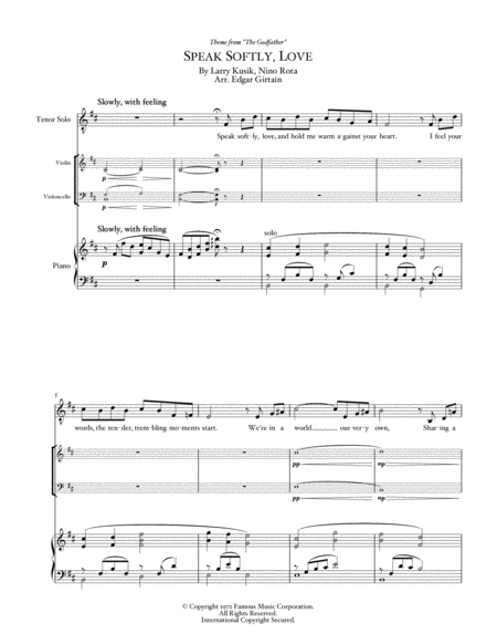 Reflection For Viola And Piano Sheet Music