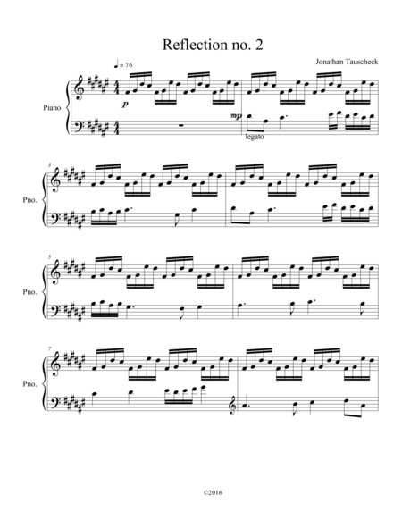 Reflection No 2 Sheet Music