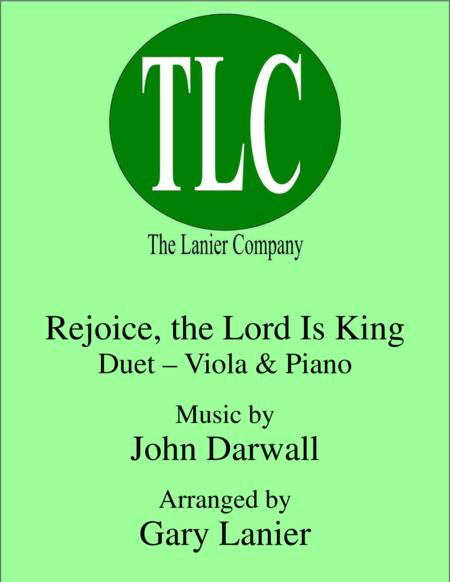 Free Sheet Music Rejoice The Lord Is King Duet Viola And Piano Score And Parts