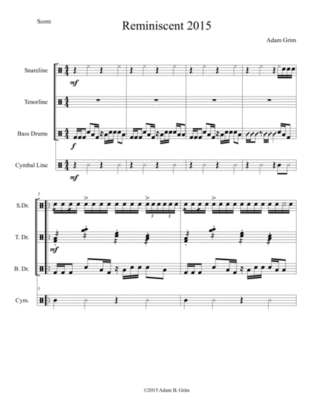 Reminiscent Sheet Music