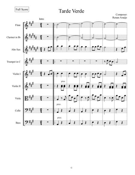 Renan Arajo Tarde Verde Sheet Music