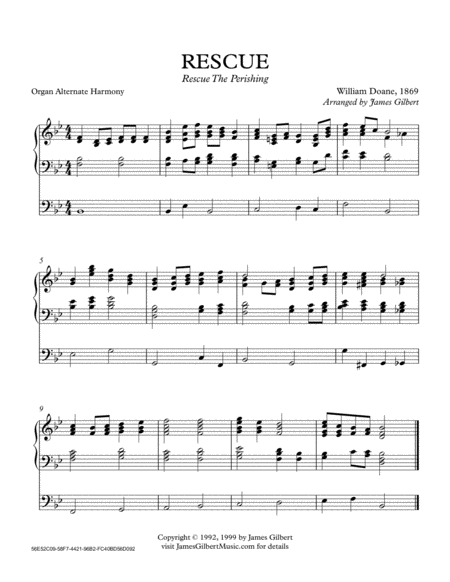 Free Sheet Music Rescue Rescue The Perishing Ora