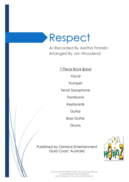 Respect 7 Piece Horn Chart Sheet Music