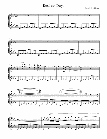 Restless Days Sheet Music