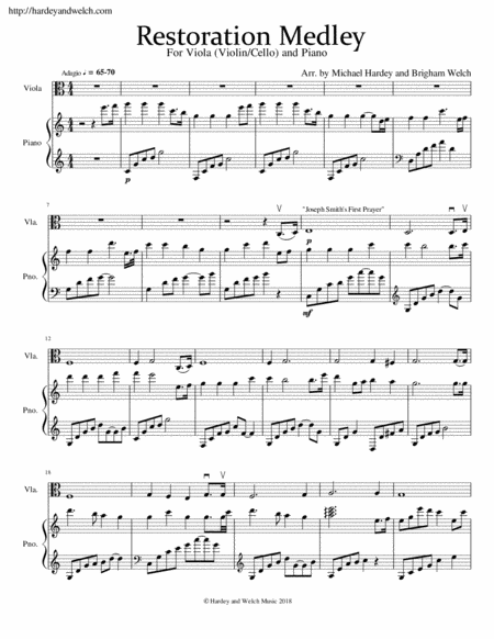 Restoration Medley Sheet Music