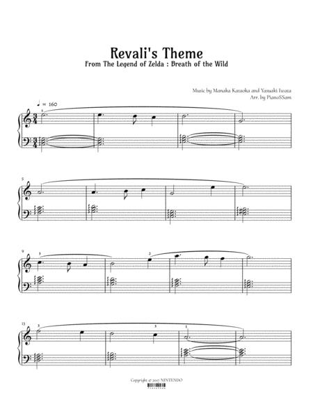 Revalis Theme From The Legend Of Zelda Breath Of The Wild Sheet Music