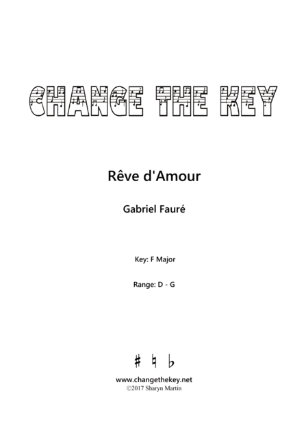 Reve D Amour F Major Sheet Music