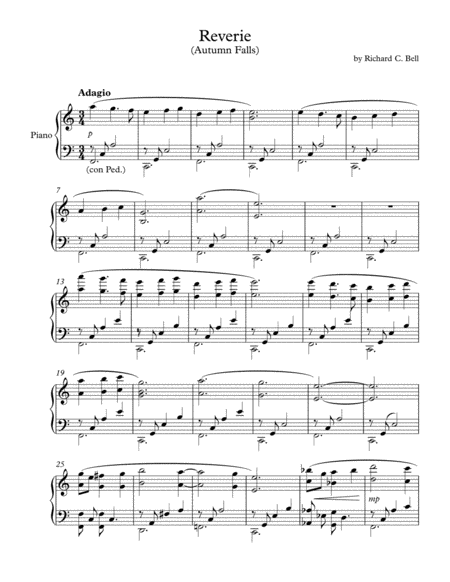 Reverie Autumn Falls Sheet Music