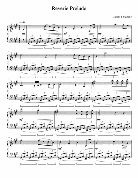 Free Sheet Music Reverie Prelude