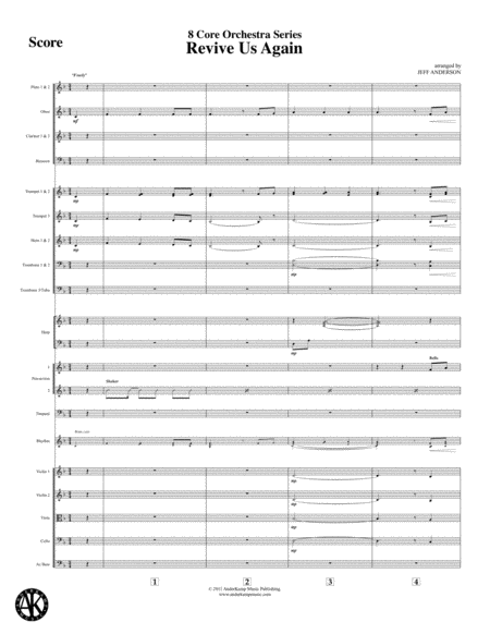 Free Sheet Music Revive Us Again 8 Core Orchestra