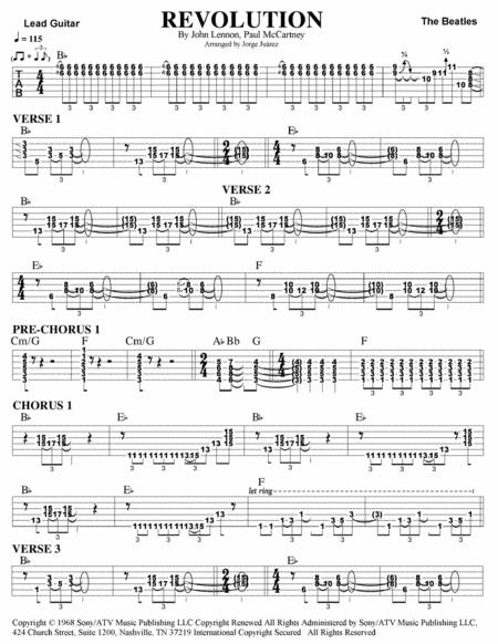 Revolution Guitar Tab Sheet Music