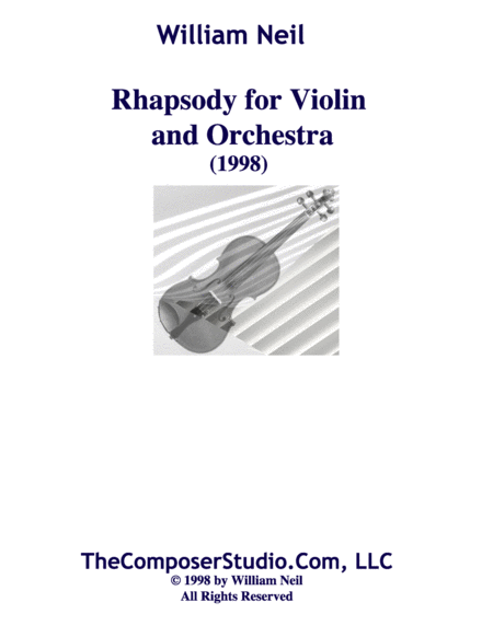 Rhapsody For Violin And Orchestra Sheet Music