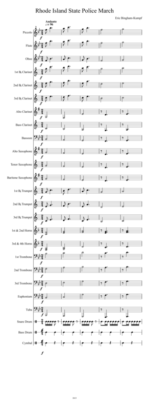 Rhode Island State Police March Sheet Music