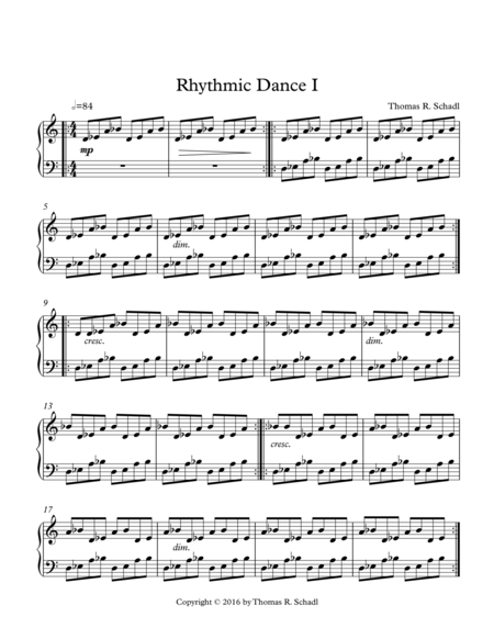 Free Sheet Music Rhythmic Dance I