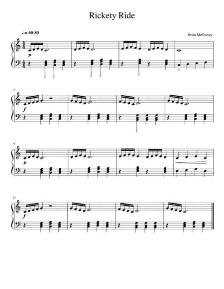 Free Sheet Music Rickety Ride