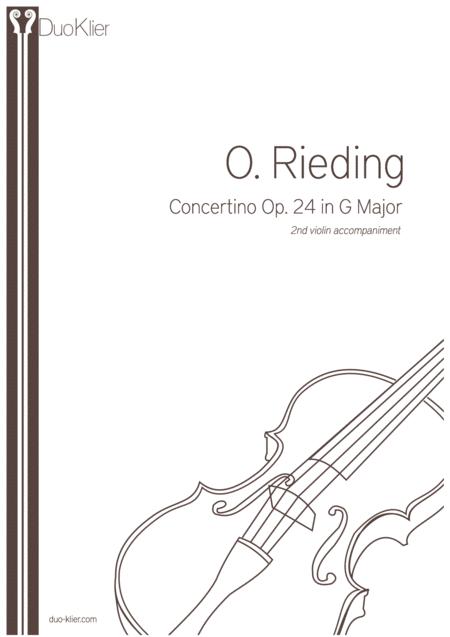 Rieding Concertino In G Major Op 24 2nd Violin Accompaniment Sheet Music