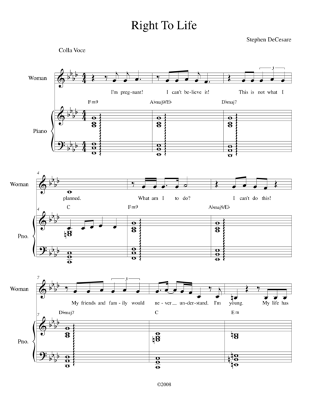 Right To Life Sheet Music