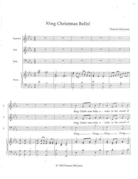 Free Sheet Music Ring Christmas Bells