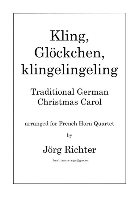 Free Sheet Music Ring Little Bell Kling Glckchen German Christmas Carol For French Horn Quartet