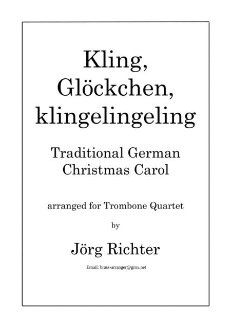 Ring Little Bell Kling Glckchen German Christmas Carol For Trombone Quartet Sheet Music