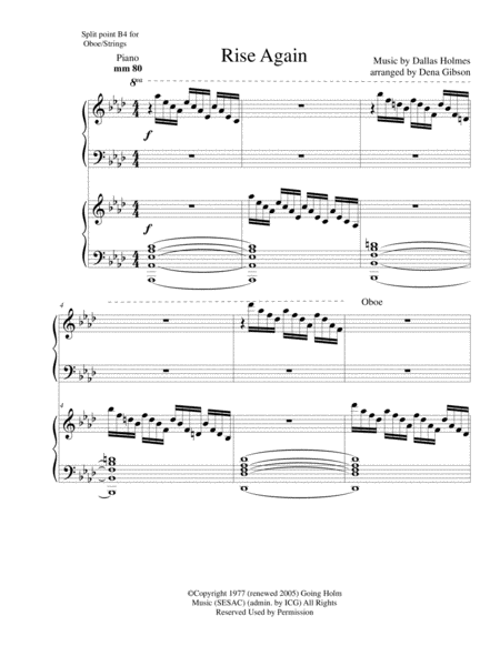 Free Sheet Music Rise Again