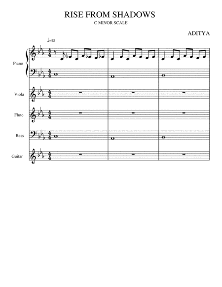 Free Sheet Music Rise From The Shadows