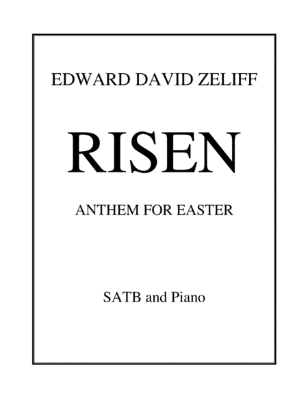 Free Sheet Music Risen Anthem For Easter