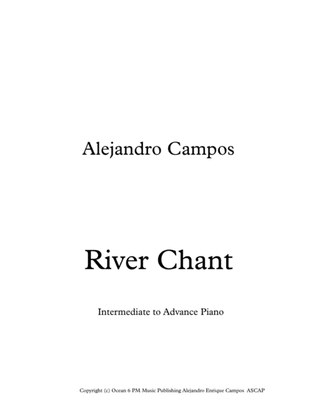 Free Sheet Music River Chant