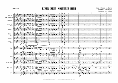 Free Sheet Music River Deep Mountain High Vocal Band With 3 To 7 Horns Key Of A