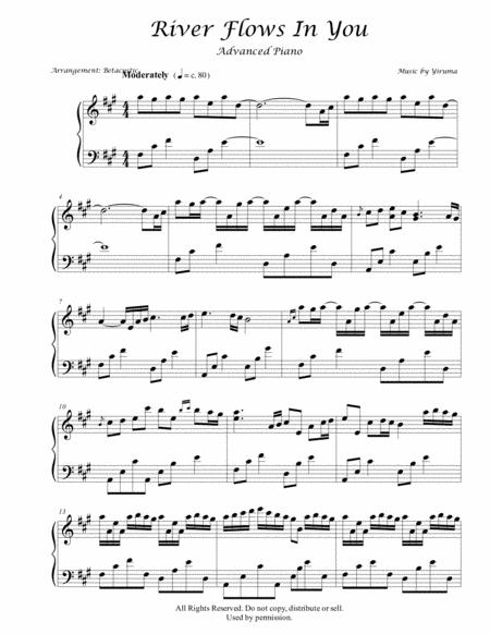 Free Sheet Music River Flows In You Yiruma Sheetmusic Easy Piano