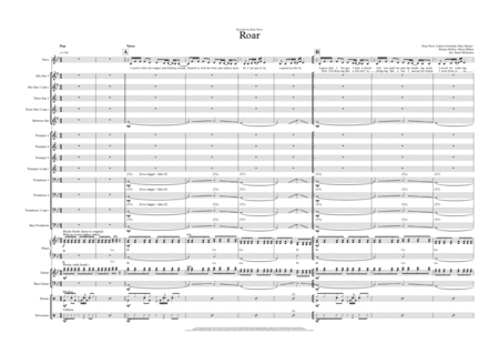 Roar Vocal With Big Band Key Of Bb Sheet Music