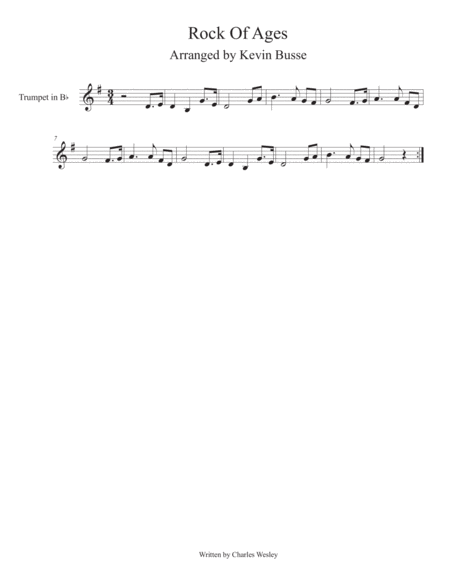 Rock Of Ages Trumpet Sheet Music