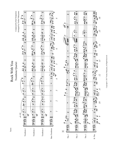 Rock With You Trombone Quartet Sheet Music