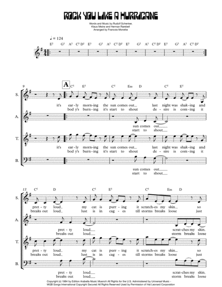 Rock You Like A Hurricane Sheet Music